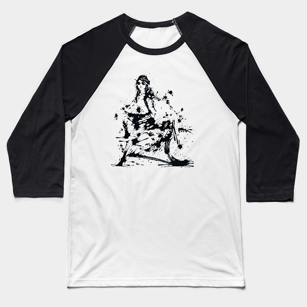 Splaaash Series - Biker Ink Baseball T-Shirt by Dagui